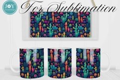 CACTUS 11OZ 12OZ 15OZ COFFEE MUG DESIGN, MUG WRAPS Product Image 2