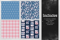 16 Winter &amp; Blush Seamless Patterns Product Image 2