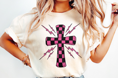 Checkered Cross Png, Cross Sublimation Design, Faith Png, Product Image 2