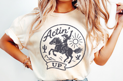 Actin&#039; Up PNG, Cowgirl Horse Western Shirt, Wild West Rodeo Product Image 2