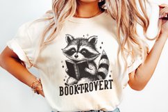 Booktrovert PNG, Funny Book Lover PNG, Reading Raccoon png, Product Image 2