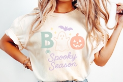 Boo Spooky Season PNG, Cute Halloween Ghost Pumpkin PNG, Product Image 2
