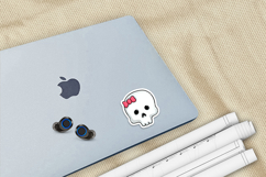 Funny Pink Halloween Printable Stickers PNG Files Product Image 2