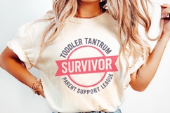 Toddler Tantrum Survivor Parent Support League PNG | Funny Product Image 2