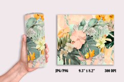 Flowers and Leaves Collage Tumbler Wrap Sublimation Design Product Image 2