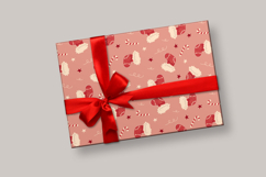 Pink Red Christmas Seamless Patterns, Xmas Digital Paper JPG Product Image 2