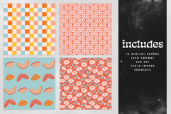 Tangerine Floral Seamless Pattern Set Product Image 2