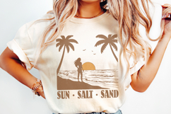 Sun Salt Sand PNG, Retro Summer Vibes PNG, Beach Shirt PNG Product Image 2