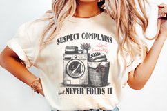 Suspect Complains About Laundry Png, Preppy Png, Digital Product Image 2