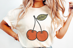 Trendy Cherry Retro Aesthetic, Custom Illustration Art, Product Image 2
