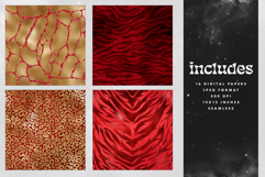 16 Red &amp; Gold Luxury Safari Seamless Patterns Product Image 2