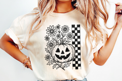 Jack O Lantern Flowers PNG, Halloween Pumpkin Digital Product Image 2