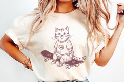 Cat Skateboard png, Skateboarding Cat PNG, Funny Cat Product Image 2