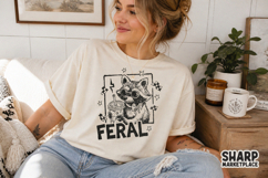Feral PNG, Funny Raccoon Shirt Design, Sarcastic Trash Product Image 2