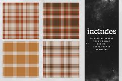 16 Autumn Plaid Seamless Patterns Product Image 2