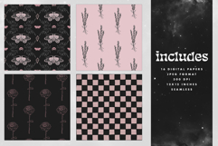 16 Blush &amp; Noir Seamless Patterns Product Image 2