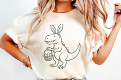 Easter Dinosaur Png, Dinosaur Easter Bunny, Retro Easter Product Image 2