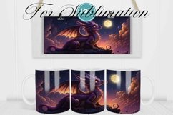 DRAGON 11OZ 12OZ AND 15OZ COFFEE MUG WRAP SUBLIMATION DESIGN Product Image 2