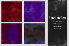 Goth Watercolor Seamless Patterns Product Image 2