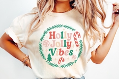 Holly Jolly Vibes PNG, Watercolor Candy Cane Clipart, Funny Product Image 2