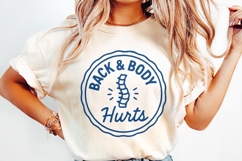 Back &amp; Body Hurts PNG, Funny Back Pain Shirt Design, Product Image 2