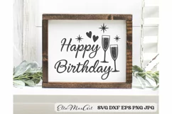 Happy Birthday SVG, Birthday SVG, Birthday party Svg, Cake Product Image 1