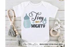 Tiny but mighty SVG, Boy Svg, Baby Svg, Baby Boy SVG, PNG Product Image 1