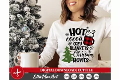 Hot cocoa cozy blankets and Christmas SVG, Winter SVG, Product Image 1