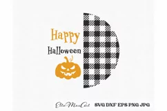 Happy Halloween SVG, Halloween Round Sign SVG, Farmhouse SVG Product Image 2