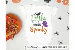 Little miss Spooky SVG, Halloween Baby SVG, Halloween SVG Product Image 1