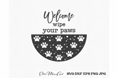 Welcome wipe your paws SVG, Dog Welcome Sign SVG, Dog SVG, Product Image 2