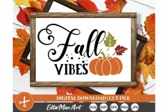 Fall vibes SVG, Autumn SVG, Fall SVG, Pumpkin SVG, PNG Product Image 3