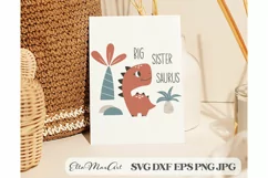 Big sister saurus SVG, Dinosaur Svg, Baby SVG, Dino Svg, Product Image 4