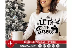 Let it Snow Christmas SVG, Winter SVG, Christmas shirt svg, Product Image 1