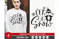 Let it snow Svg, Christmas Svg, Christmas Shirt SVG, Holiday Product Image 1