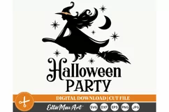 Halloween party SVG, Halloween SVG, Witch SVG, Pumpkin svg, Product Image 2
