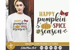 Happy pumpkin spice season SVG, Fall svg, Autumn SVG, PNG Product Image 1