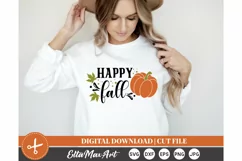 Happy fall SVG, Autumn SVG, Fall SVG, Pumpkin SVG, PNG Product Image 3