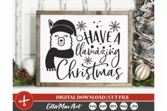 Have a llamazing Christmas SVG, Christmas SVG, Santa svg, Product Image 2