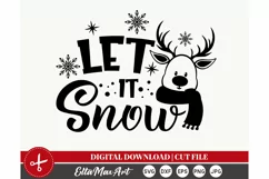 Let it Snow Christmas SVG, Winter SVG, Christmas shirt svg, Product Image 3
