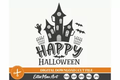 Happy Halloween SVG, Halloween SVG, Pumpkin svg, Witch SVG, Product Image 2