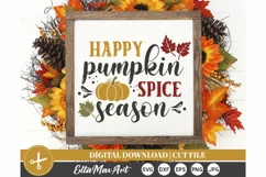 Happy pumpkin spice season SVG, Fall svg, Autumn SVG, PNG Product Image 3