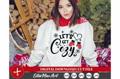 Lets get cozy Christmas SVG, Winter SVG, Christmas shirt svg Product Image 1