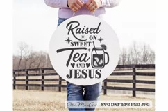 Raised on sweet tea and Jesus SVG, Southern SVG, Southern Product Image 2