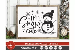 I’m snow cute SVG, Christmas SVG, Santa svg, Funny Christmas Product Image 2