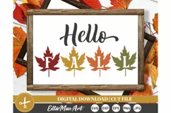 Hello fall SVG, Fall svg, Autumn SVG, Pumpkin Svg, PNG Product Image 1