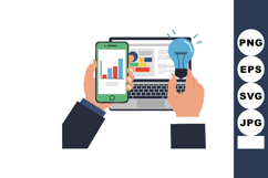 Business Innovation Technology Concept with Smartphone and L Product Image 1