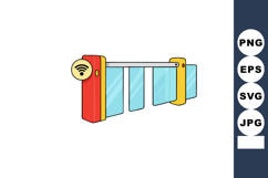 Access control turnstile gate with wifi symbol for secure en Product Image 1