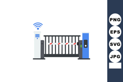 Automatic electronic parking gate barrier with wireless cont Product Image 1
