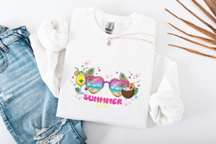 Summer Girl Heart Sunglasses Beach Vibes Tropical PNG Product Image 3